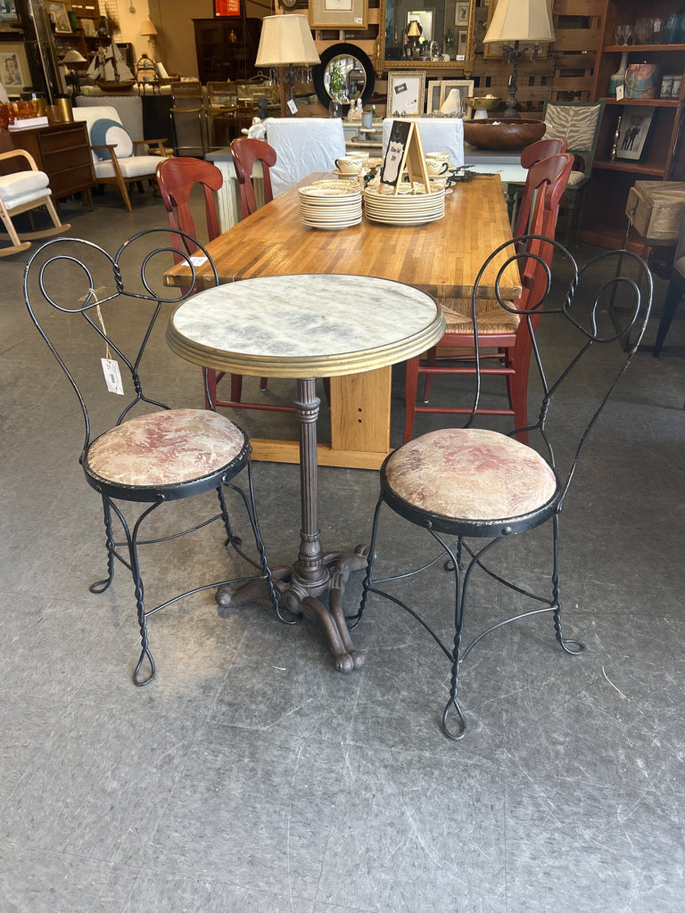Vintage Marble Ice Cream Parlor Set 164552.