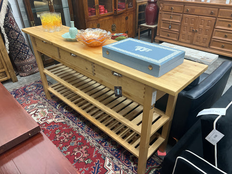 Long Butcher Block Table 168026.