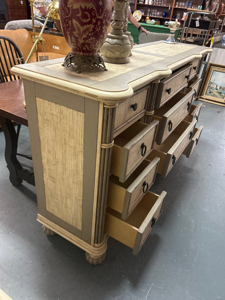 White Grey Distressed Dresser 167376.
