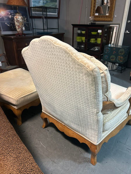 French Arm Chair Ottoman 167018.