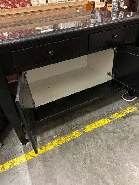 Large Black Granite Kitchen Island 166775.