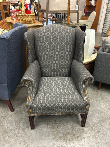 Grey Wingback Chair 167032.
