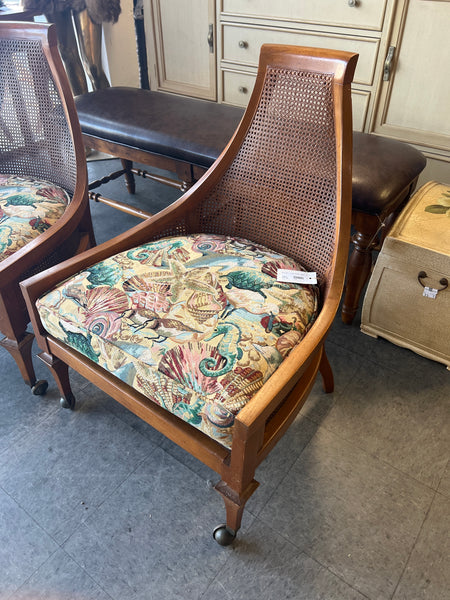 Mid Century Caned Accent Chair (2 available) 158030.