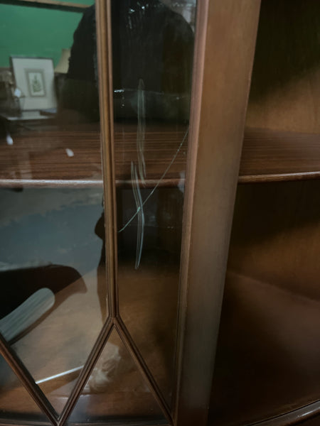 Antique Corner Glass Door Cabinet *crack in glass* 164568.