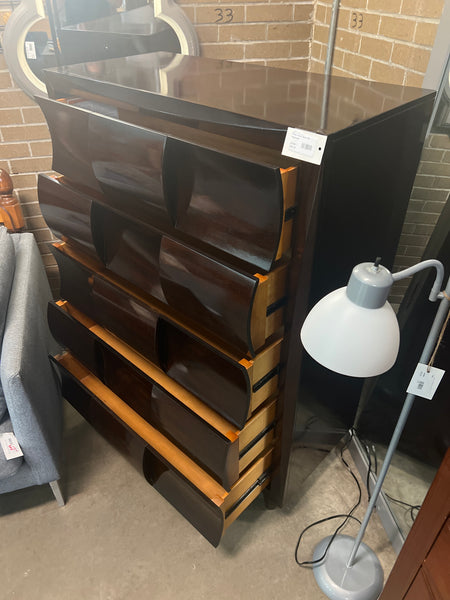 Modern Dark Wood Chest of Drawers Magnussen 167382.