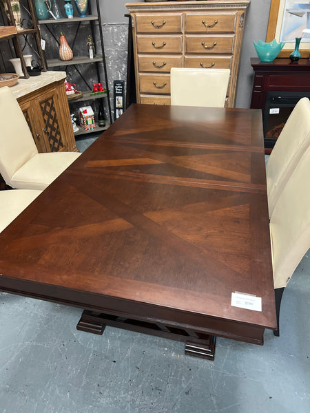 Espresso Farm Table w/ Leaf 154563.