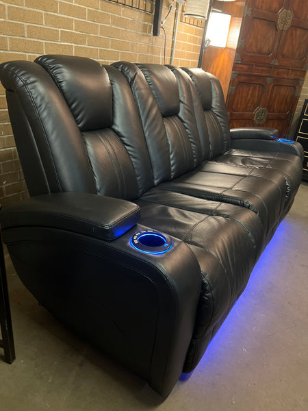 Black Electric Reclining Sofa 157163