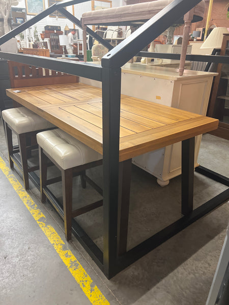 Wood Blank Table Iron Legs 166245.