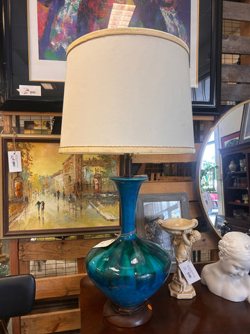 MCM Drip Glaze Blue Teal Lamp 176208.