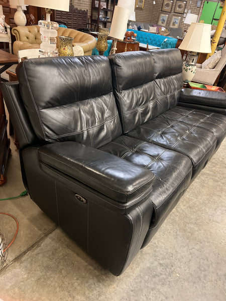 Black Leather Recliner Sofa 154168.