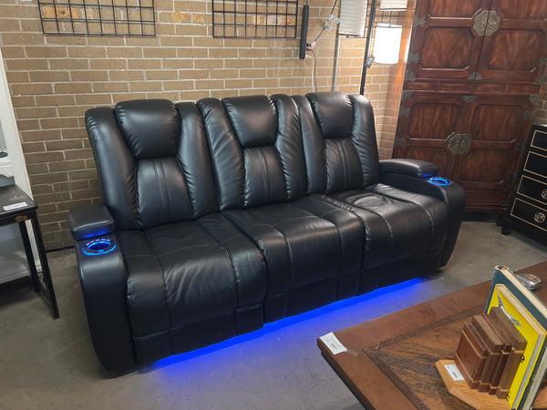 Black Electric Reclining Sofa 157163