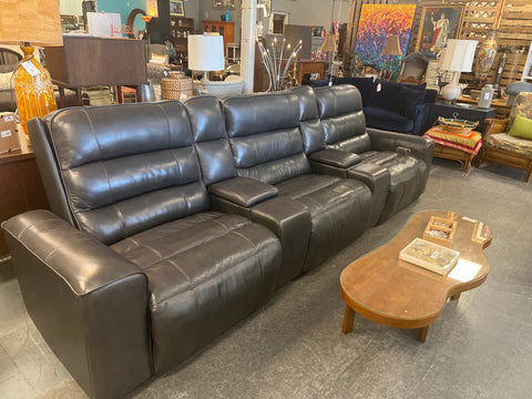 Charcoal Grey Reclining Sofa w/ electric 167752.