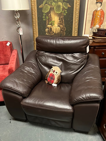 Brown Leather Electric Recliner 146164.