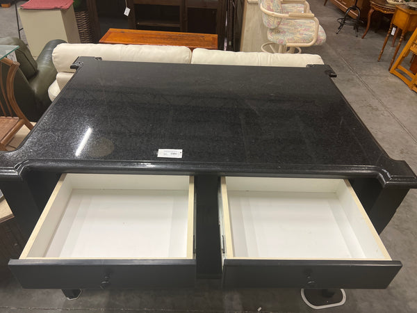 Black Granite Top Kitchen Island with Electric 166453.