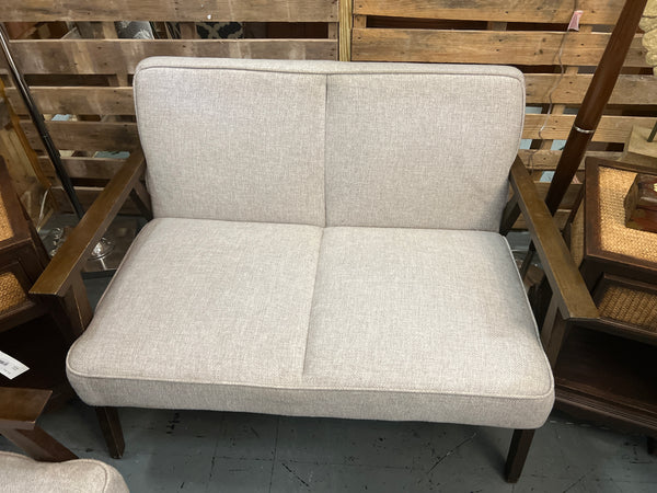 Modern Wood Frame loveseat - Off White 153911.