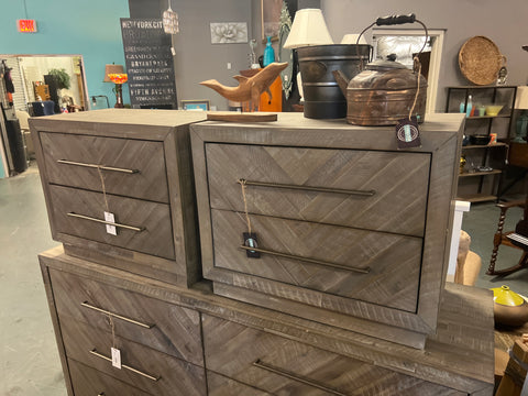 Grey Wood Nightstands (2 available) 167029.