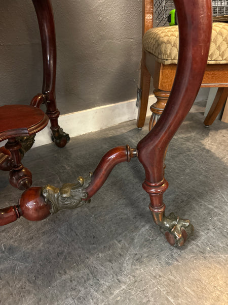 19th Century Mahogany Table - Chippendale Style Ball & Claw Foot 169093.