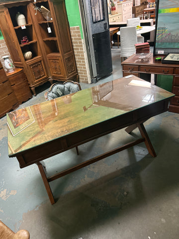 X Base Executive Desk- Glass Top 166848.