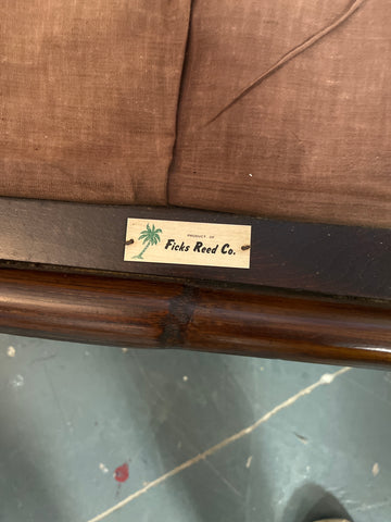 Ficks Reed Rattan Chair MCM 1950’s 167938.