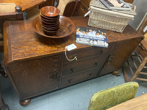 Antique Tiger Oak Credenza 158712.