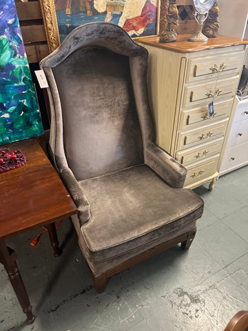 The King Grey Velvet Chair 167540.