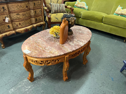 Pink Marble Top Coffee Table 152053.