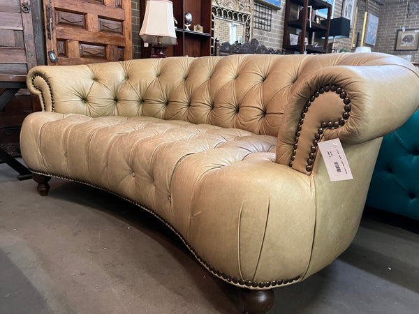 Tufted Canel Leather Loveseat 153752.