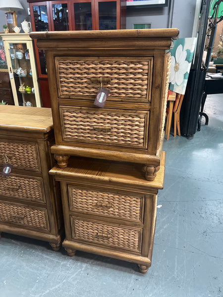 Wicker Nightstand Set of 2 168233.