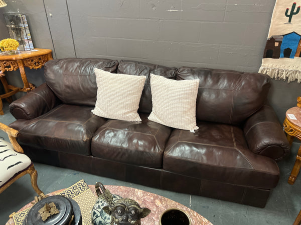 Brown Leather Sofa 153072.