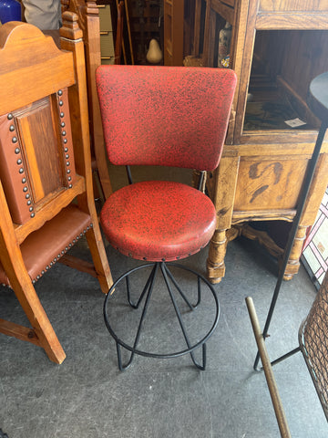 MCM Red Bar Stool 175135.