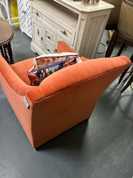 Orange Velvet Chair - Basset 154203.