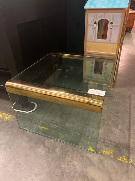 MCM Brass Glass Coffee Table 168583.