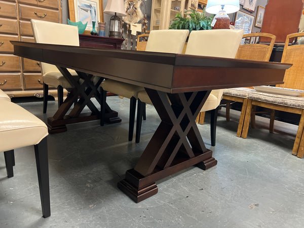 Espresso Farm Table w/ Leaf 154563.