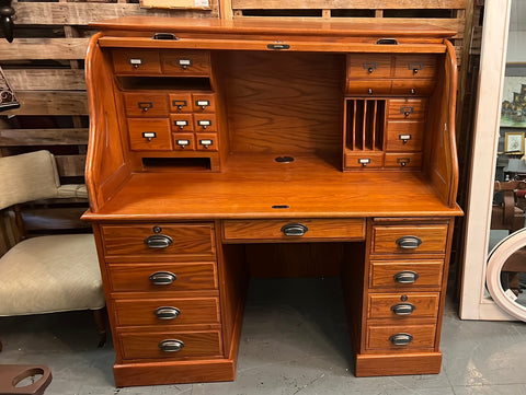Oak Roll Top Desk 147039.