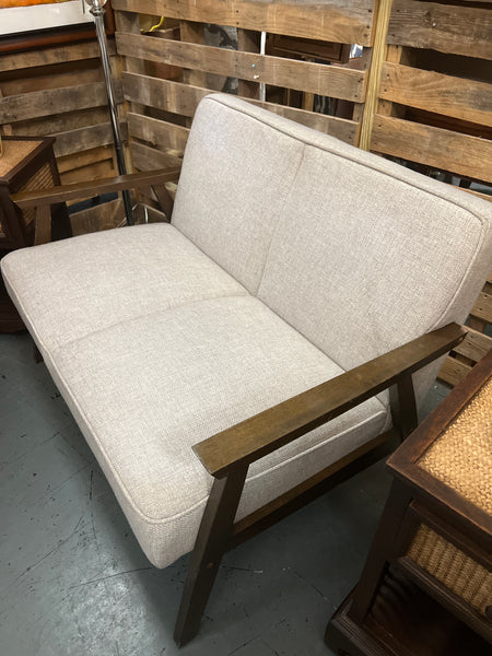 Modern Wood Frame loveseat - Off White 153911.