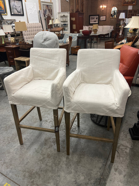 Pair Slipcover Barstools 152715.