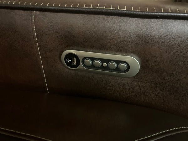 Theater Seating w/ 3 Electric Recliners & Cupholders + USB Ports 166442.