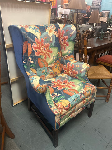 Custom Wingback Floral Chair 166000.