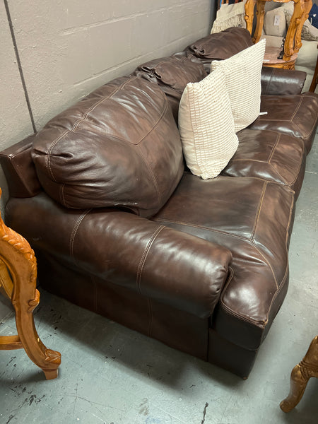 Brown Leather Sofa 153072.