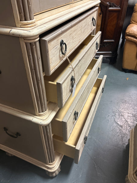 White Grey Distressed Chest of Drawers 167377.