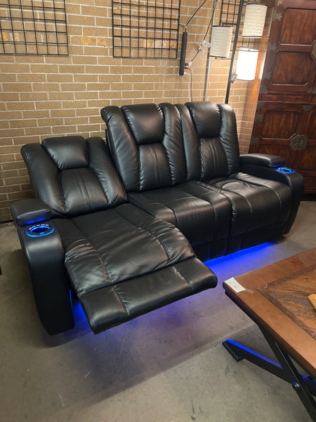 Black Electric Reclining Sofa 157163