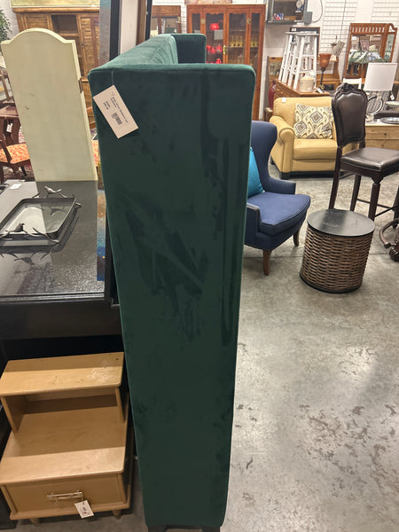 Green Velvet Headboard and Footboard 167830.