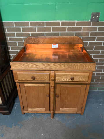 Antique Copper Dry Sink w/ Pull Out 164567.