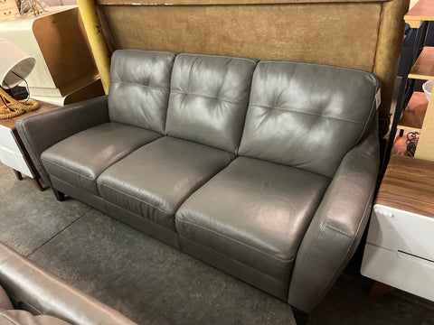 Grey Leather Sofa 169728.