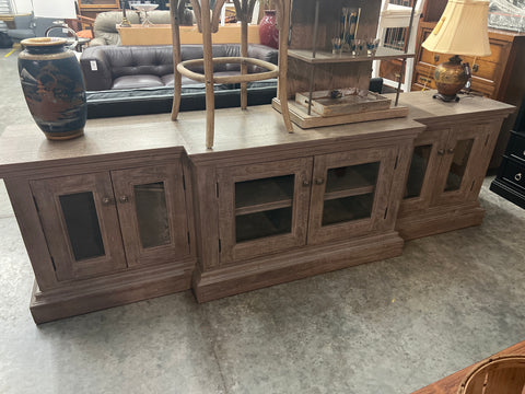 9’ Long Grey Console Cabinet 166454.