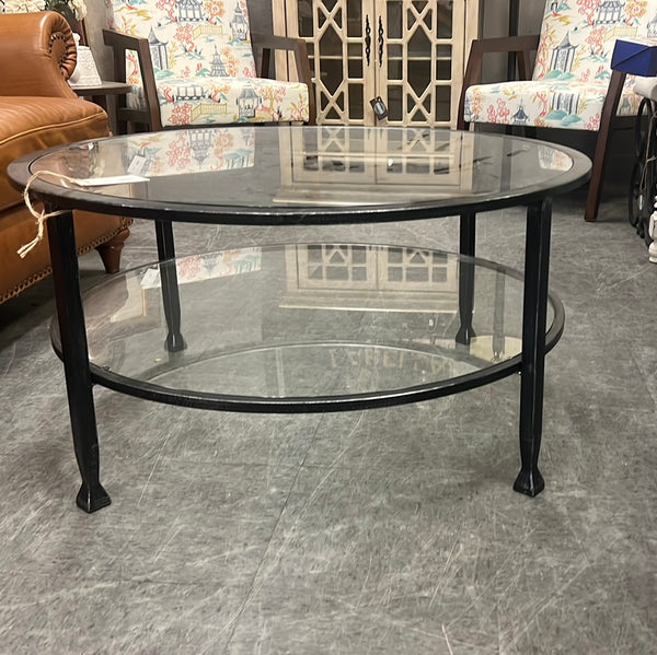 Pier One Glass Top Coffee Table 141458.