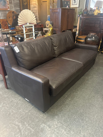 Dark Brown Leather Sleeper Sofa 166767