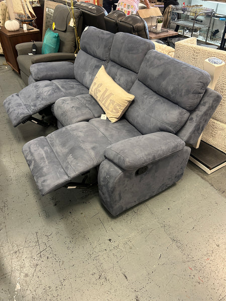 Blue Microfiber Recliner Sofa 177592.