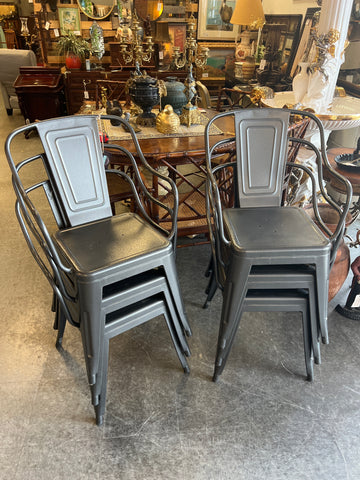 Set 6 Metal Stacking Chairs 149824.