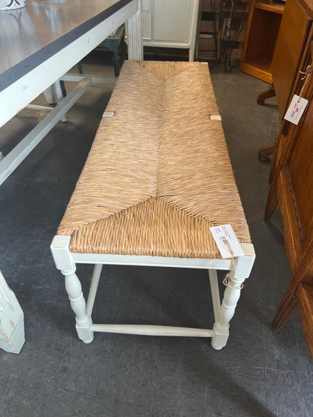 Rustic Straw Bench - Ballard Design (2 available) 163994.